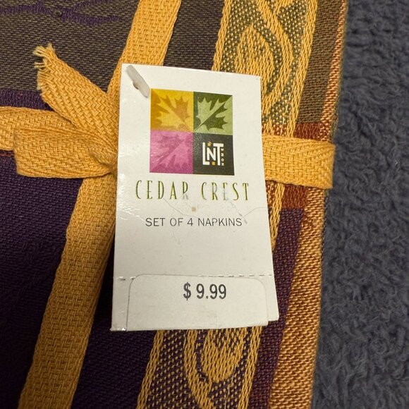 Cedar Crest Yarn Dyed Cotton Woven Jacquard Set Of 4 Napkins Linens-N-Things - Picture 3 of 10
